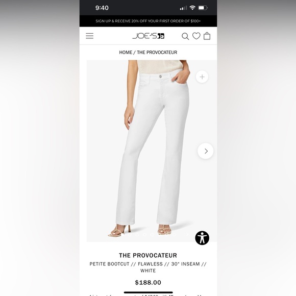 Joe’s Jeans White Bootcut Denim - Picture 8 of 8